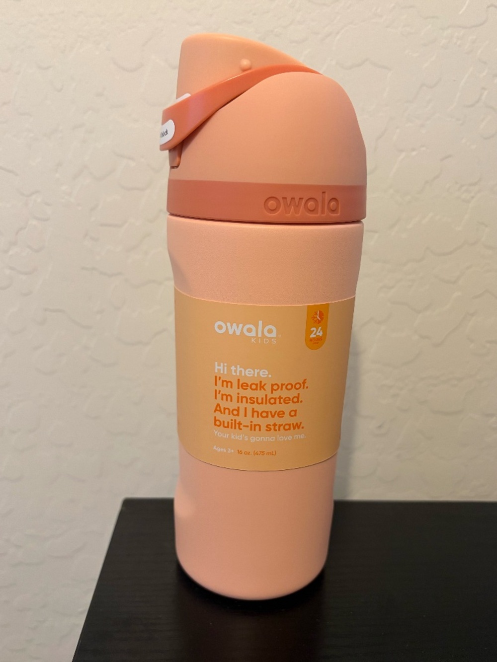 Owala Kids FreeSip 16oz Peach of Mind NWT
